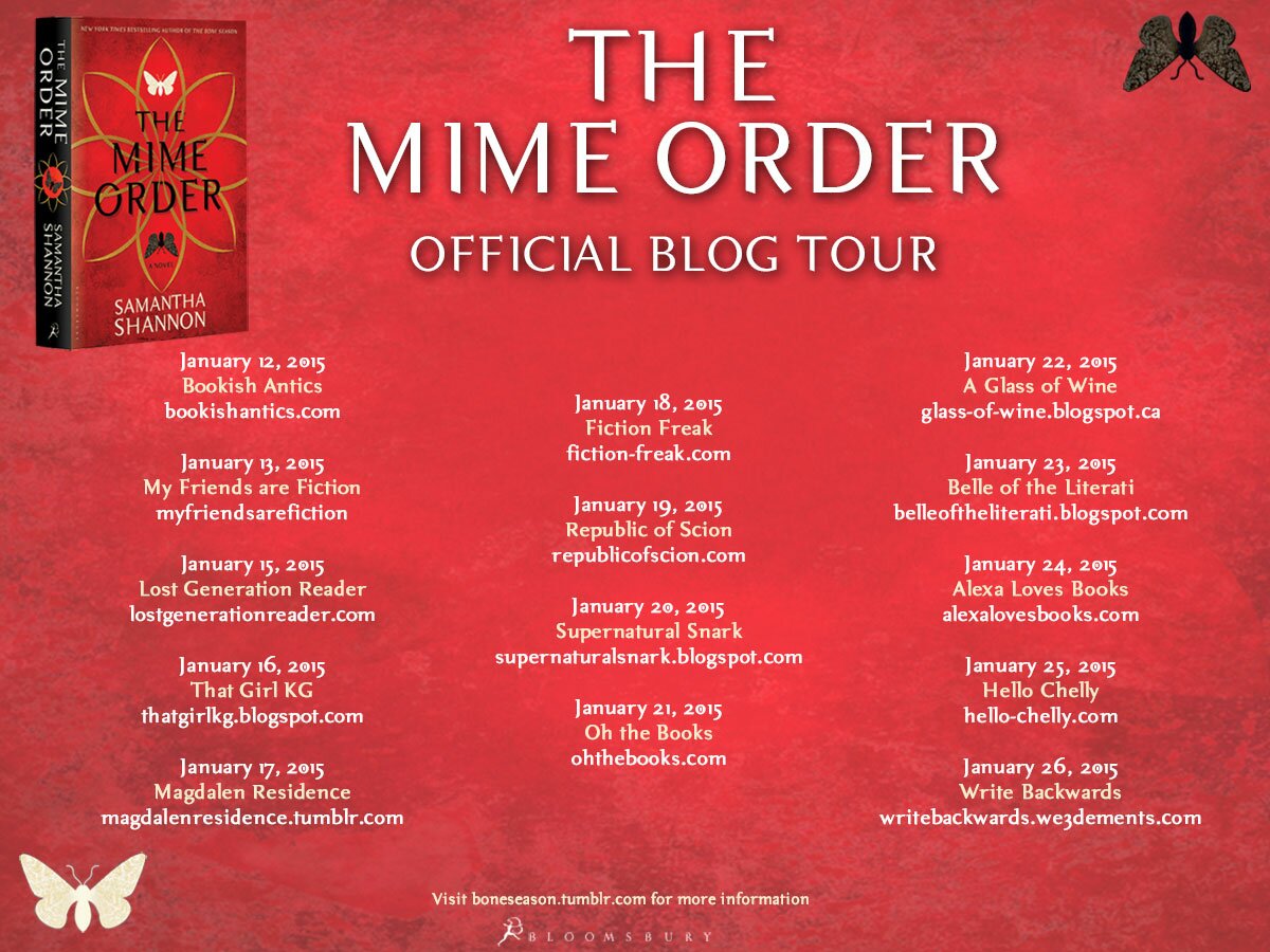 Mime Order Blog Tour schedule